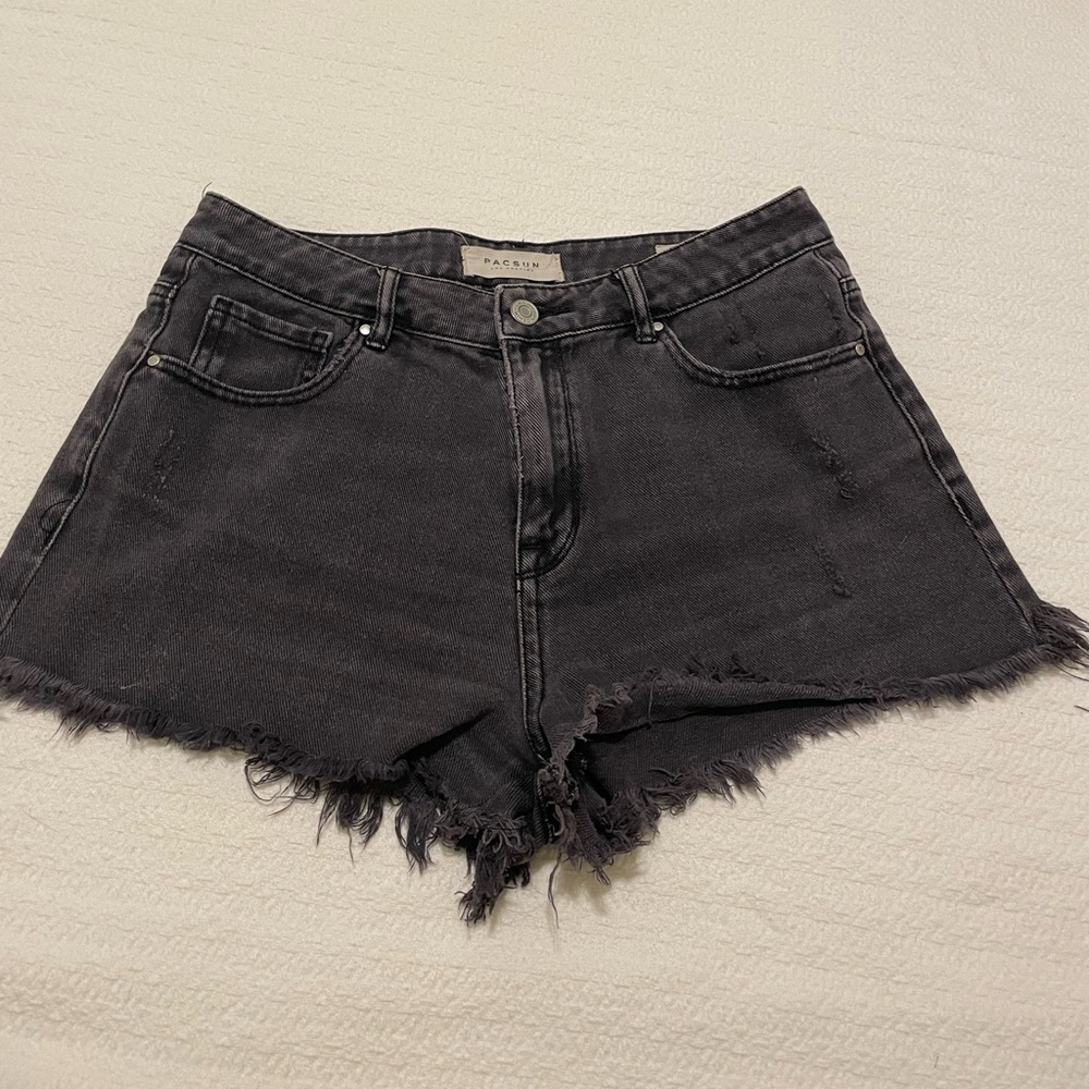 Pacsun Black Cutoff Shorts